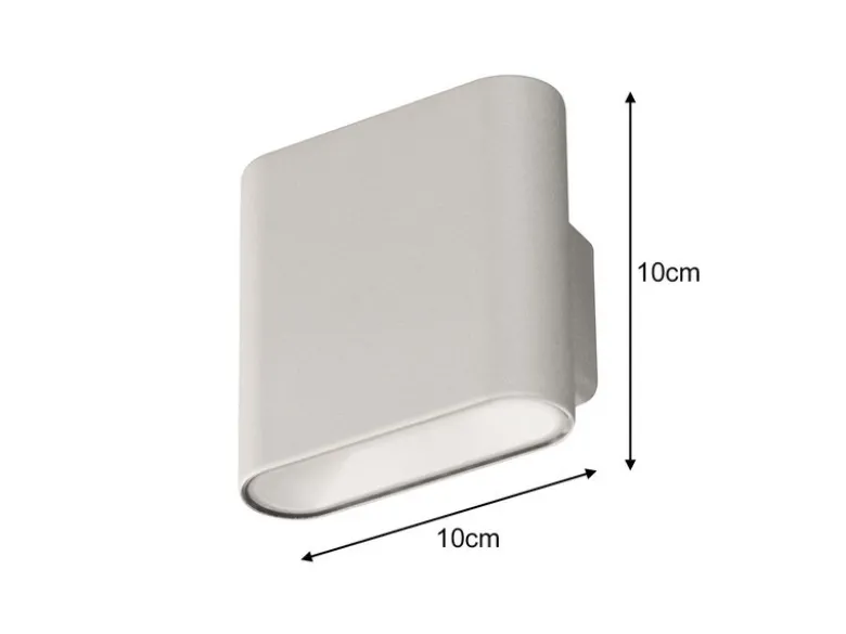 Akku Außenleuchte MAGNETIC Silber mit Bewegungsmelder, Breite 10cm