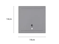 Akku Außenwandleuchte FORTALEZA mit Bewegungsmelder USB aufladbar H: 14cm