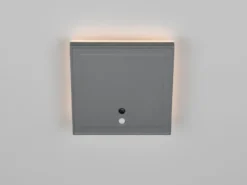 Akku Außenwandleuchte FORTALEZA mit Bewegungsmelder USB aufladbar H: 14cm