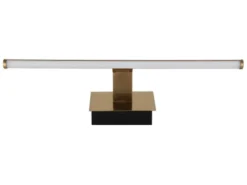 Akku Bilderlampe Messing kabellos zum Kleben, Breite 40cm