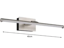 Akku Bilderlampe Silber kabellos zum Kleben, Breite 40cm