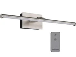 Akku Bilderlampe Silber kabellos zum Kleben, Breite 40cm