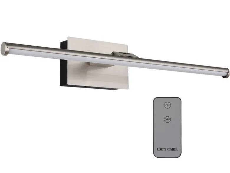 Akku Bilderlampe Silber kabellos zum Kleben, Breite 40cm