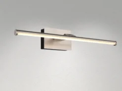Akku Bilderlampe Silber kabellos zum Kleben, Breite 40cm