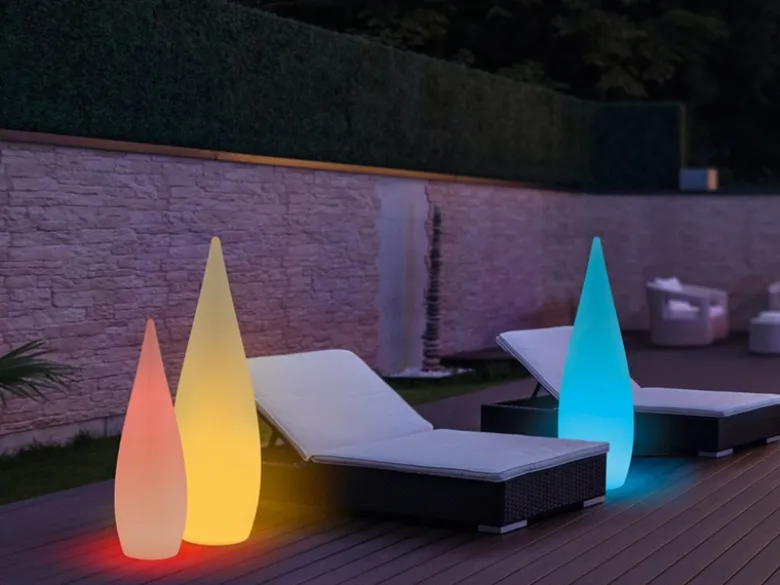 Akku Bodenlampe PALMAS per USB aufladbar für Innen & Außen, Höhe 120cm