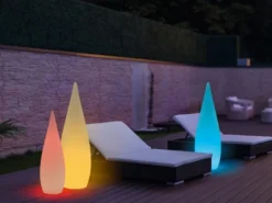 Akku Bodenlampe PALMAS per USB aufladbar für Innen & Außen, Höhe 80cm