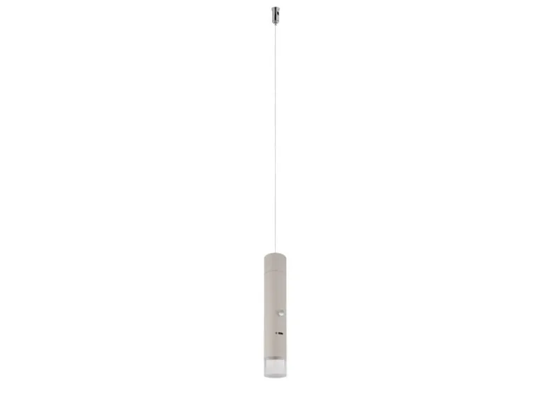 Akku Hängelampe Beige, dimmbar, abnehmbarer Leuchtenkopf Ø 3,8cm