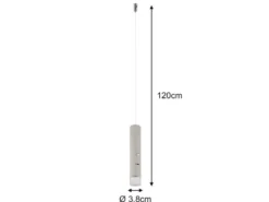 Akku Hängelampe Beige, dimmbar, abnehmbarer Leuchtenkopf Ø 3,8cm