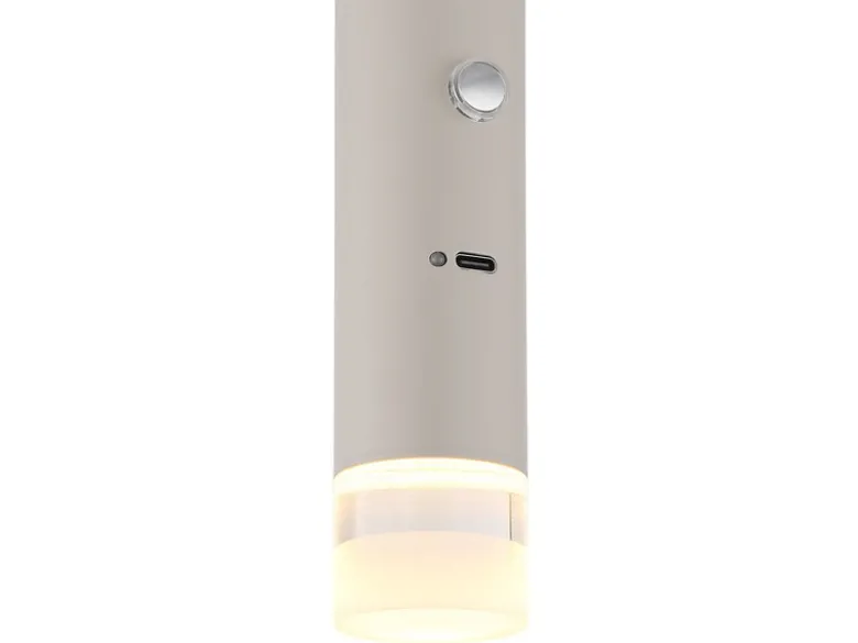 Akku Hängelampe Beige, dimmbar, abnehmbarer Leuchtenkopf Ø 3,8cm