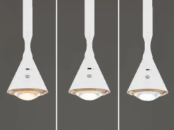 Akku Hängelampe LUCINDA dimmbar & Tageslicht, höhenverstellbar, Ø 10cm