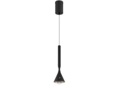 Akku Hängelampe Schwarz dimmbar & Tageslicht, höhenverstellbar, Ø 10cm