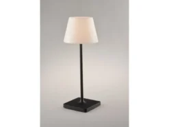 Akku LED Outdoor Tischleuchte JAMMIN Schwarz, Dimmbar Höhe 39cm