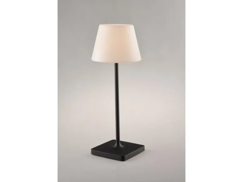 Akku LED Outdoor Tischleuchte JAMMIN Schwarz, Dimmbar Höhe 39cm