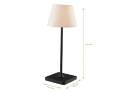 Akku LED Outdoor Tischleuchte JAMMIN Schwarz, Dimmbar Höhe 39cm