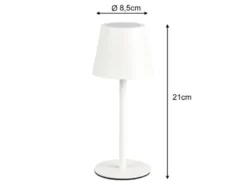 Akku LED Tischleuchte DIAZ kabellos für Innen & Außen, Weiß - 21cm klein