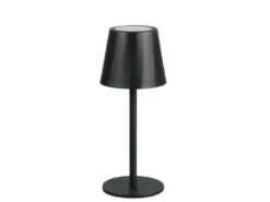 Akku LED Tischleuchte DIAZ kabellos für Innen & Außen, Schwarz - 21cm klein