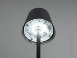 Akku LED Tischleuchte DIAZ kabellos für Innen & Außen, Schwarz - 21cm klein