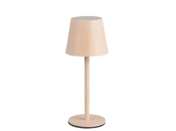 Akku LED Tischleuchte DIAZ kabellos für Innen & Außen, Beige - 21cm klein