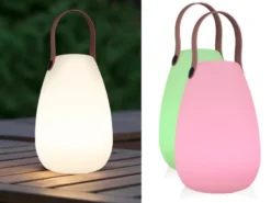Akku LED Tischleuchte für außen & innen mit Farbwechsel, H: 21cm