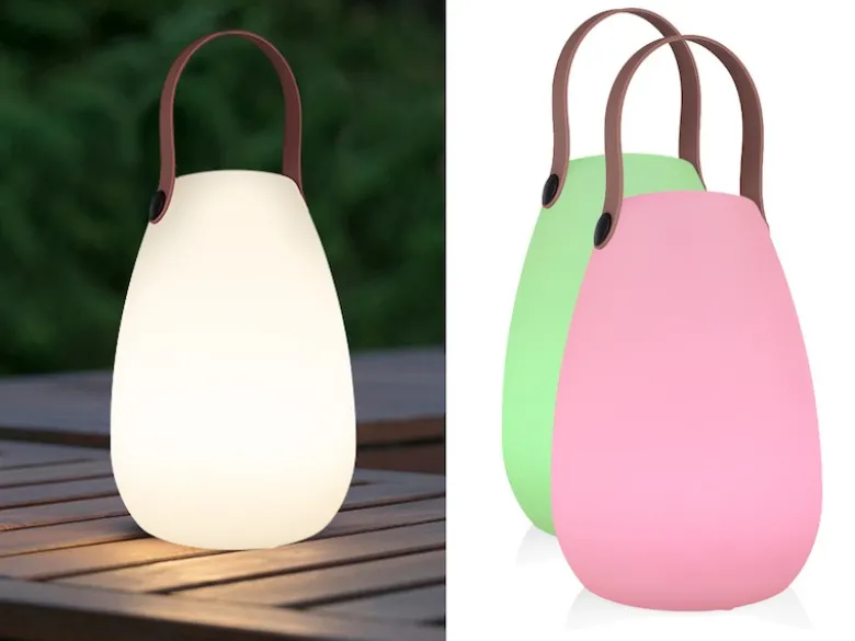 Akku LED Tischleuchte für außen & innen mit Farbwechsel, H: 21cm