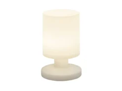 Akku LED Tischleuchte LORA per USB aufladbar, Weiß Höhe 20cm