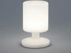 Akku LED Tischleuchte LORA per USB aufladbar, Weiß Höhe 20cm