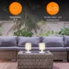 Akku LED Tischleuchte Outdoor kabellos mit RGB Farbwechsler, Höhe 25cm