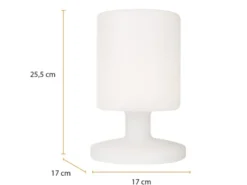 Akku LED Tischleuchte Outdoor kabellos mit RGB Farbwechsler, Höhe 25cm