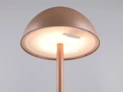 Akku LED Tischleuchte RICARDO kabellos für Innen & Außen, Coffee - 30cm klein