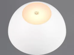 Akku LED Tischleuchte RICARDO kabellos für Innen & Außen, Weiß - 30cm klein