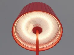 Akku LED Tischleuchte SUAREZ kabellos für Innen & Außen, Rot - Höhe 39cm