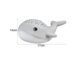 Akku Nachtlicht WILLY WHALE per USB aufladbar, dimmbar, Sternenhimmel, Höhe 14cm