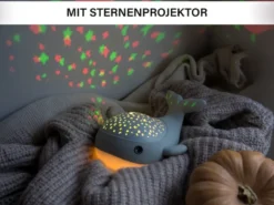 Akku Nachtlicht WILLY WHALE per USB aufladbar, dimmbar, Sternenhimmel, Höhe 14cm