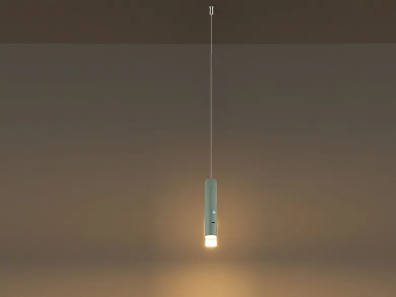 Akku Pendelleuchte PELO Grün, dimmbar, abnehmbarer Leuchtenkopf Ø 3,8cm