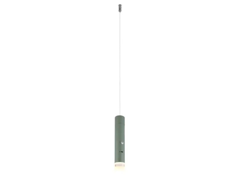 Akku Pendelleuchte PELO Grün, dimmbar, abnehmbarer Leuchtenkopf Ø 3,8cm