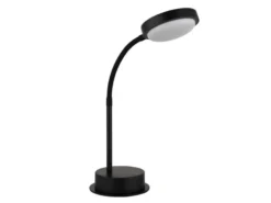 Akku Schreibtischlampe PEGASI dimmbar, Schwarz mit Flexrohr, Höhe 38cm