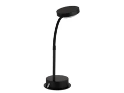 Akku Schreibtischlampe PEGASI dimmbar, Schwarz mit Flexrohr, Höhe 38cm
