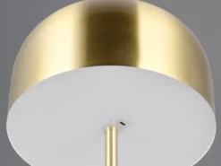 Akku Stehlampe JEFF dimmbar, per USB aufladbar, Messing Höhe 147cm