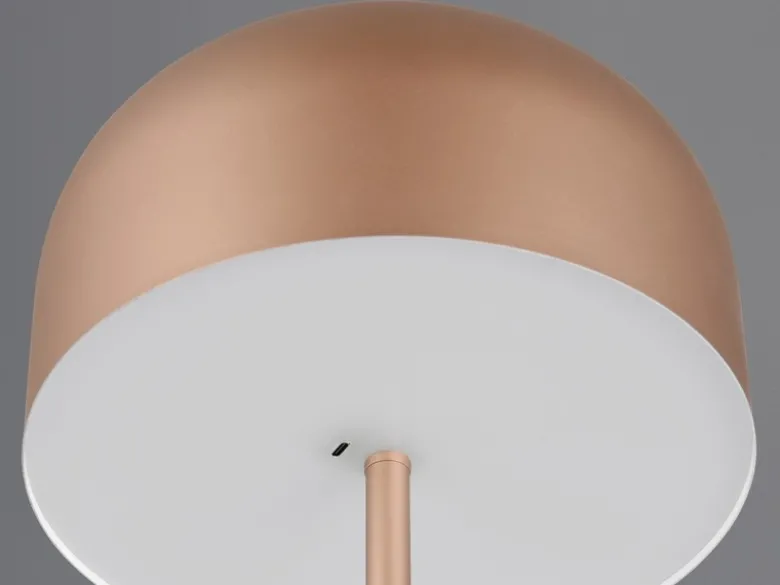 Akku Stehlampe JEFF dimmbar, per USB aufladbar, Coffee Höhe 147cm