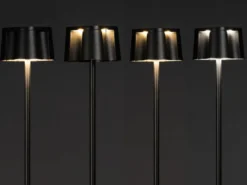 Akku Stehlampe NICE für Outdoor dimmbar, kabellos in Schwarz, klein 120cm