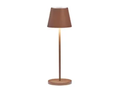 Akku Tischlampe COSENZA 2.0 Rostfarben ohne Kabel mit Ladestation, Höhe 34cm