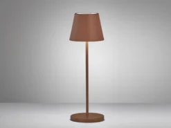 Akku Tischlampe COSENZA 2.0 Rostfarben ohne Kabel mit Ladestation, Höhe 34cm