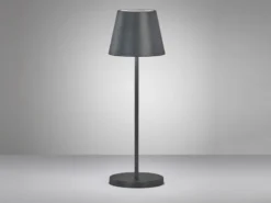 Akku Tischlampe COSENZA 2.0 Schwarz ohne Kabel mit Ladestation, Höhe 34cm