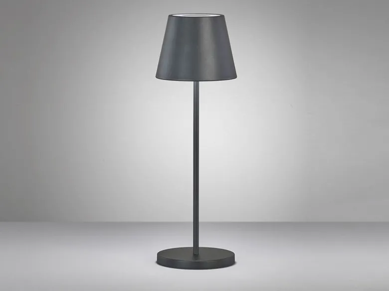 Akku Tischlampe COSENZA 2.0 Schwarz ohne Kabel mit Ladestation, Höhe 34cm