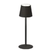 Akku Tischlampe TROPEA Schwarz mit USB Kabel & Sensor Dimmer, Höhe 38cm