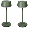 Akku Tischleuchte 2er Set für Outdoor dimmbar, kabellos in Mintgrün, 30cm