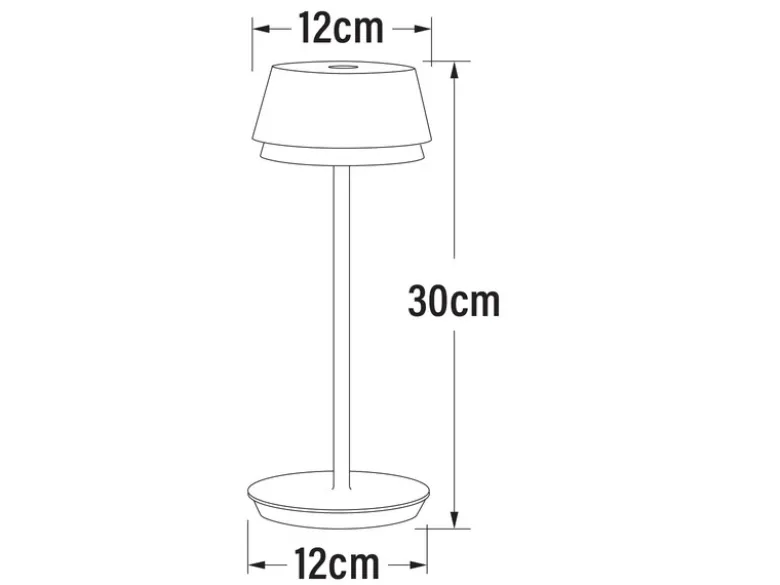 Akku Tischleuchte 2er Set für Outdoor dimmbar, kabellos in Mintgrün, 30cm