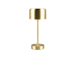Akku Tischleuchte JEFF per USB aufladbar, Sensordimmer, Messing matt, H: 30cm