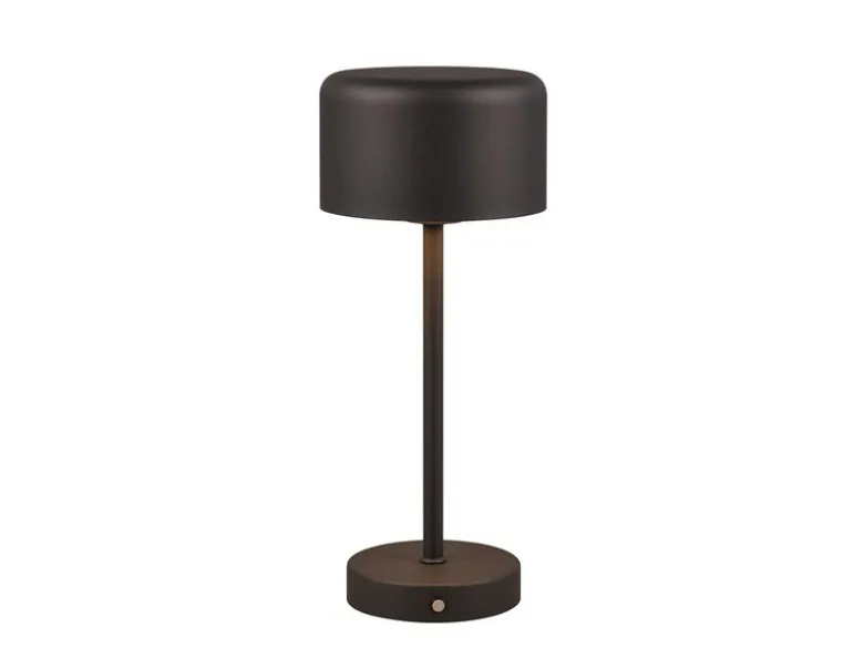 Akku Tischleuchte JEFF per USB aufladbar, Sensordimmer, Schwarz, Höhe 30cm