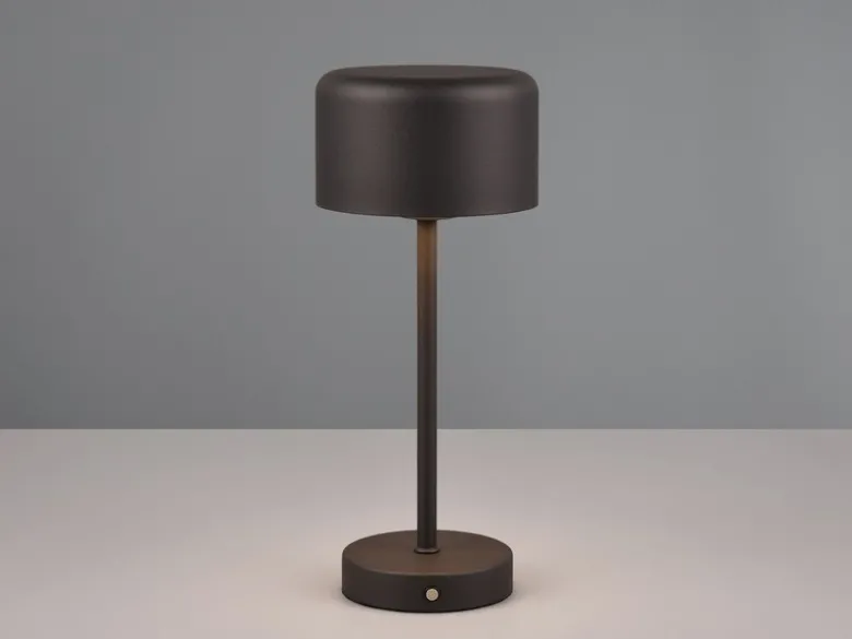 Akku Tischleuchte JEFF per USB aufladbar, Sensordimmer, Schwarz, Höhe 30cm